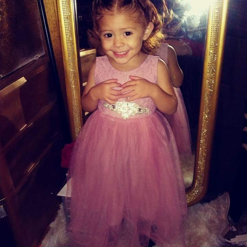 Ella Rose Nude Diamond Flower Girl Dress